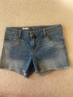 Kut from the Kloth Light Blue Frayed Hem Denim Shorts